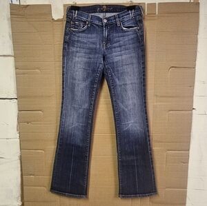 7 For All Mankind Dark Blue Boot Cut Jeans